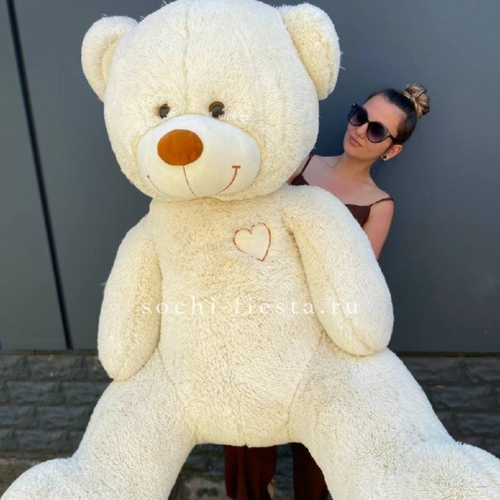 Белый плюшевый мишка большой в Костроме