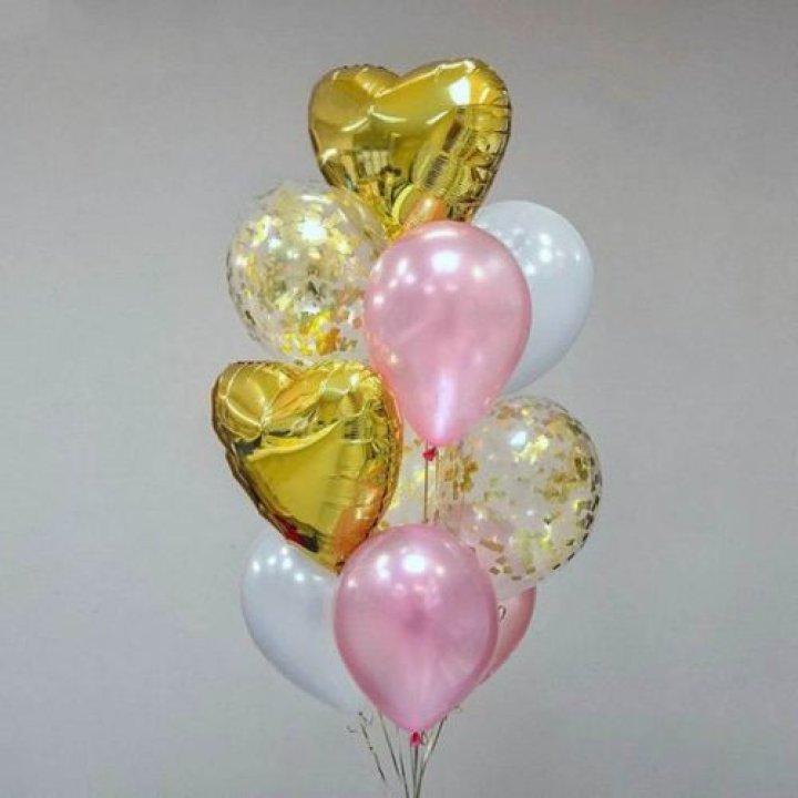 Облако шаров "Рози голд" в Костроме