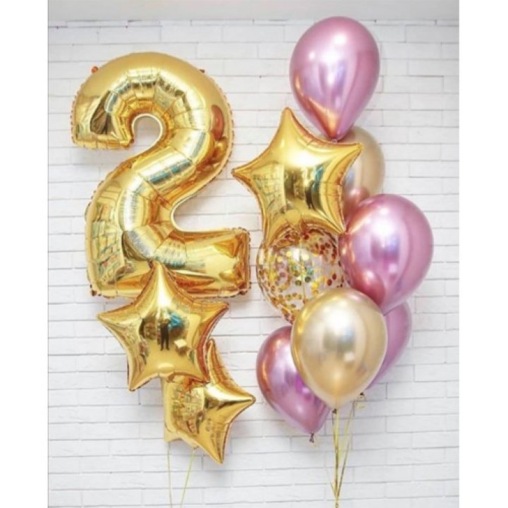 Цифра с фонтанами шаров  в Костроме