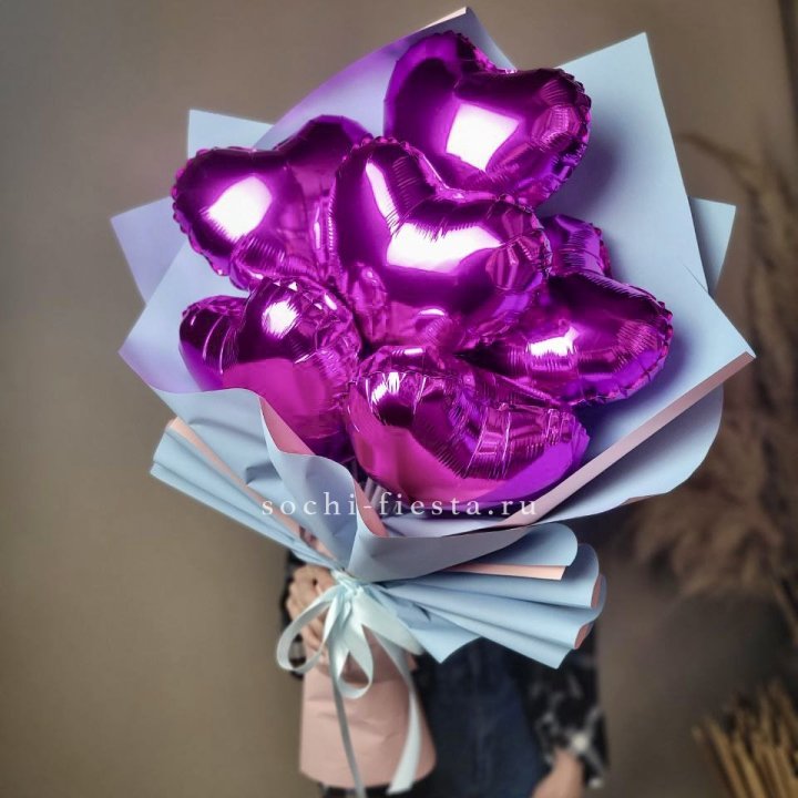 Букет из шаров сердец  в Костроме