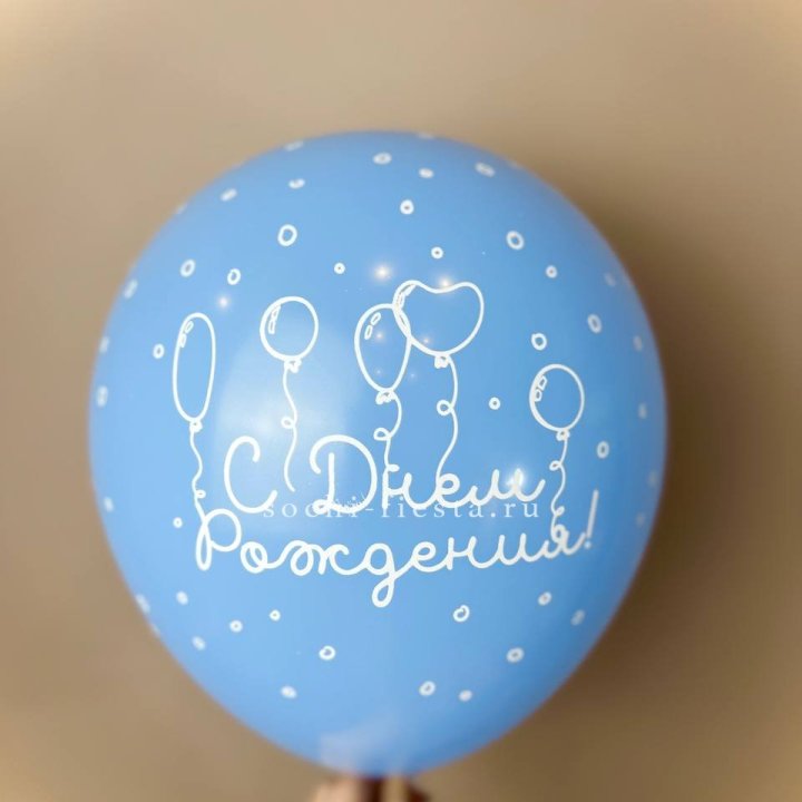 Гелиевый латексный шар С днем рождения! матовый в Костроме