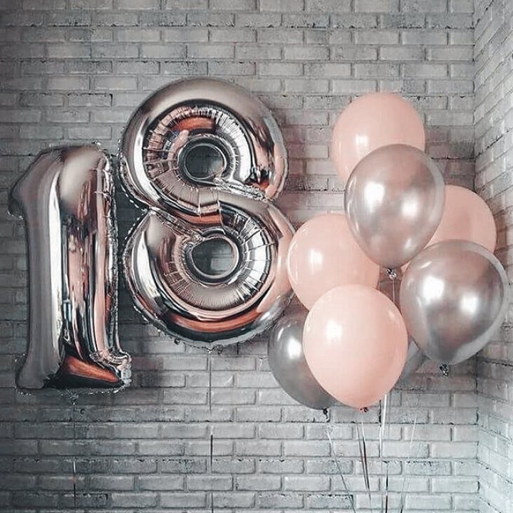 Фольгированный шар Серебряная Цифра в Костроме