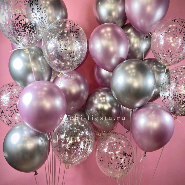 Фонтан шаров "Сильвер пинк" в Костроме