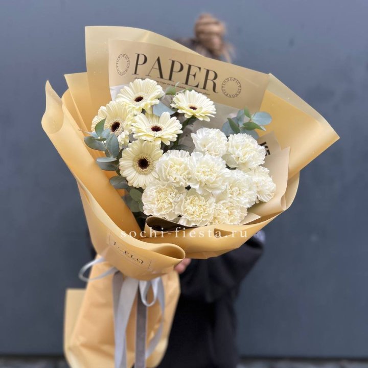  Букет с диантусами и герберами в Костроме