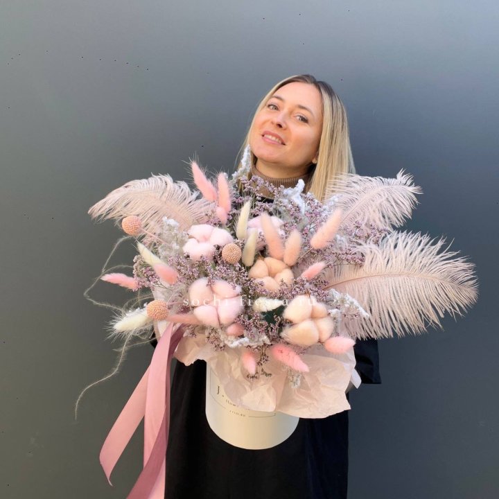 Авторский бокс с сухоцветами в Костроме