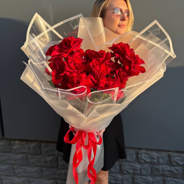  Букет  высоких роз 15 шт в Костроме