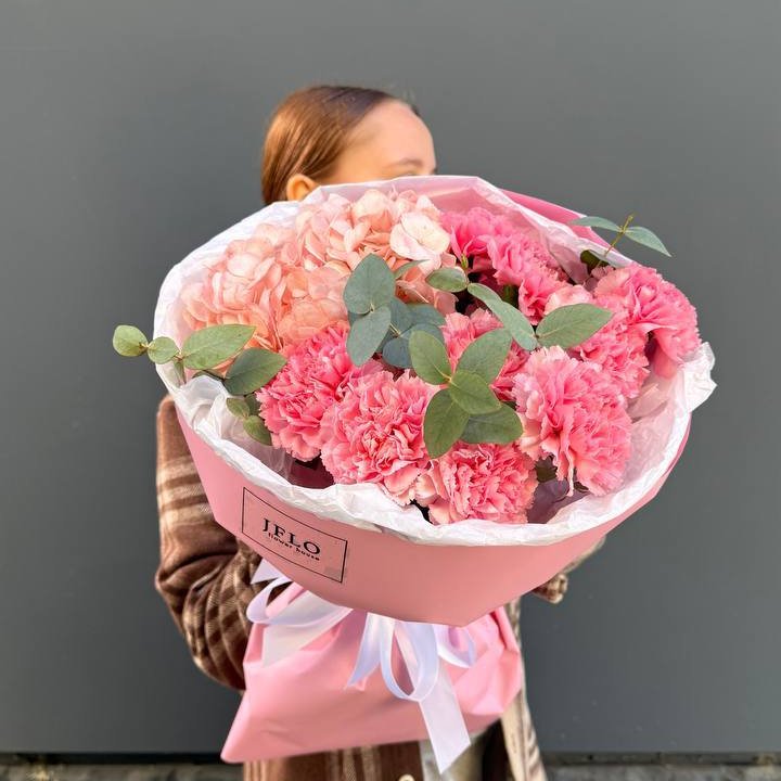 Дуо диантусы и гортензия в Костроме