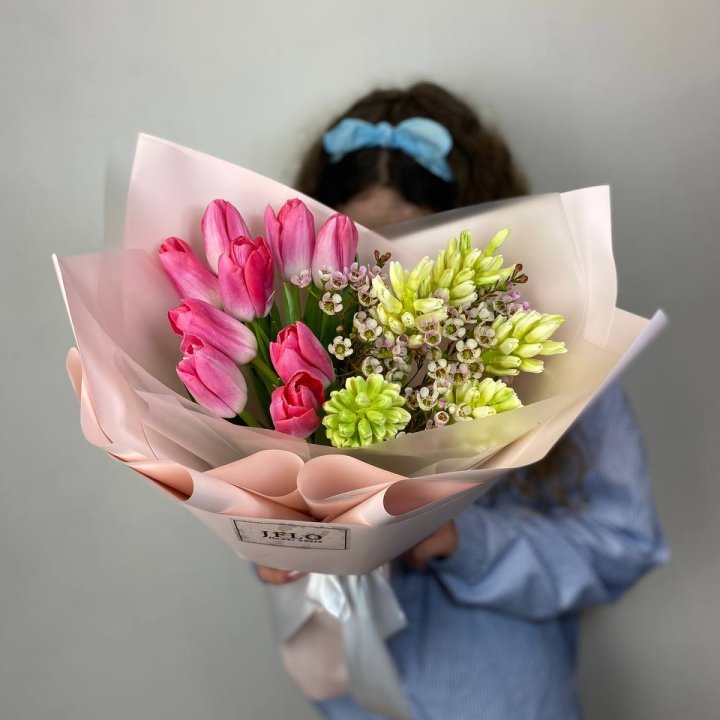  Дуо тюльпаны и гиацинты в Костроме