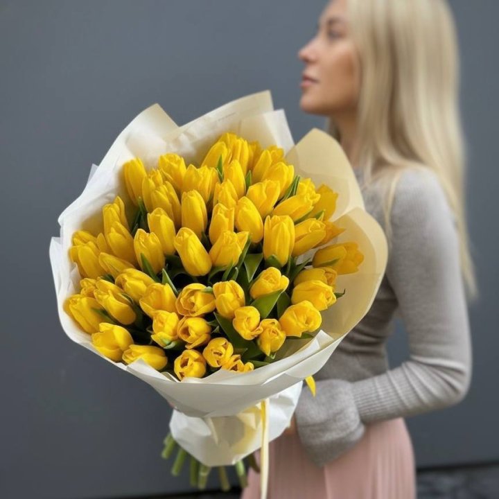 51 желтый тюльпан в Костроме