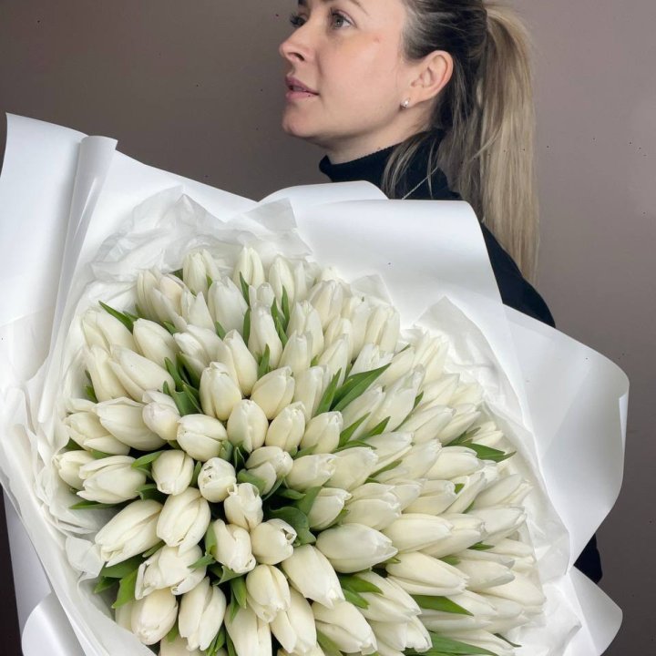 101 белый тюльпан №2 в Костроме