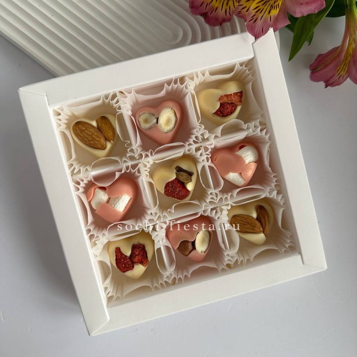 Набор конфет из бельгийского шоколада Сердца в Костроме