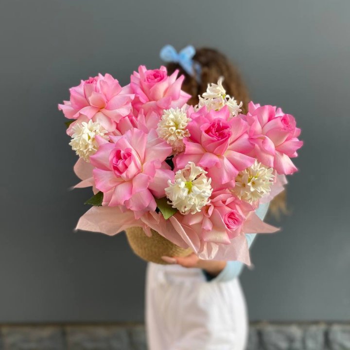 Дуо розы и гиацинты в Костроме