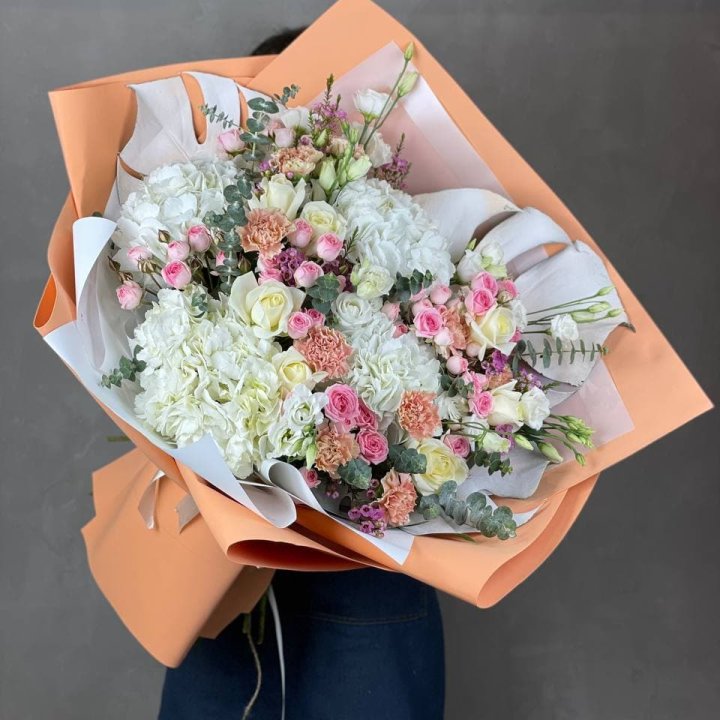 Макси-букет кремовый в Костроме