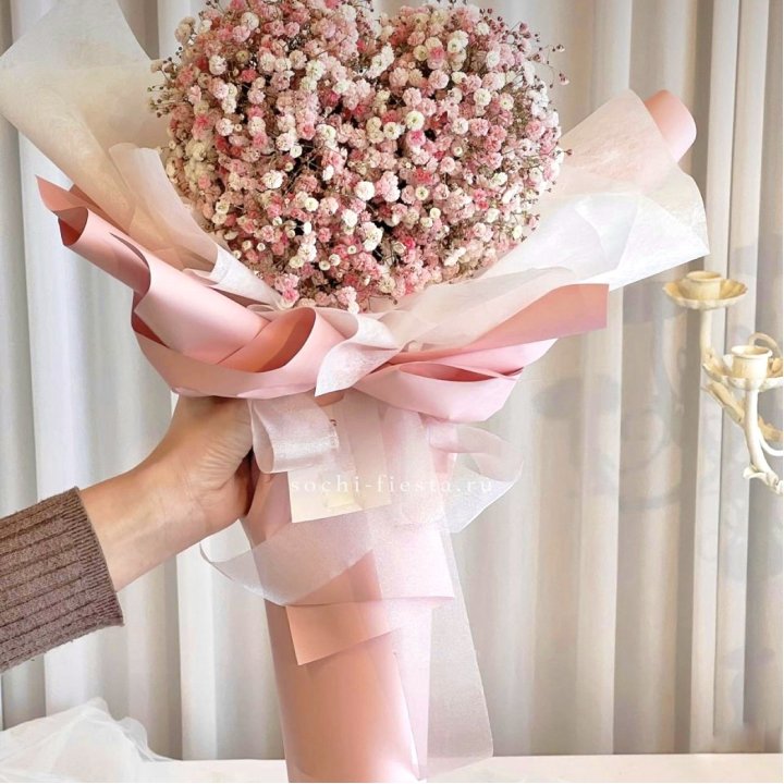 Сердце из гипсофилы  в Костроме