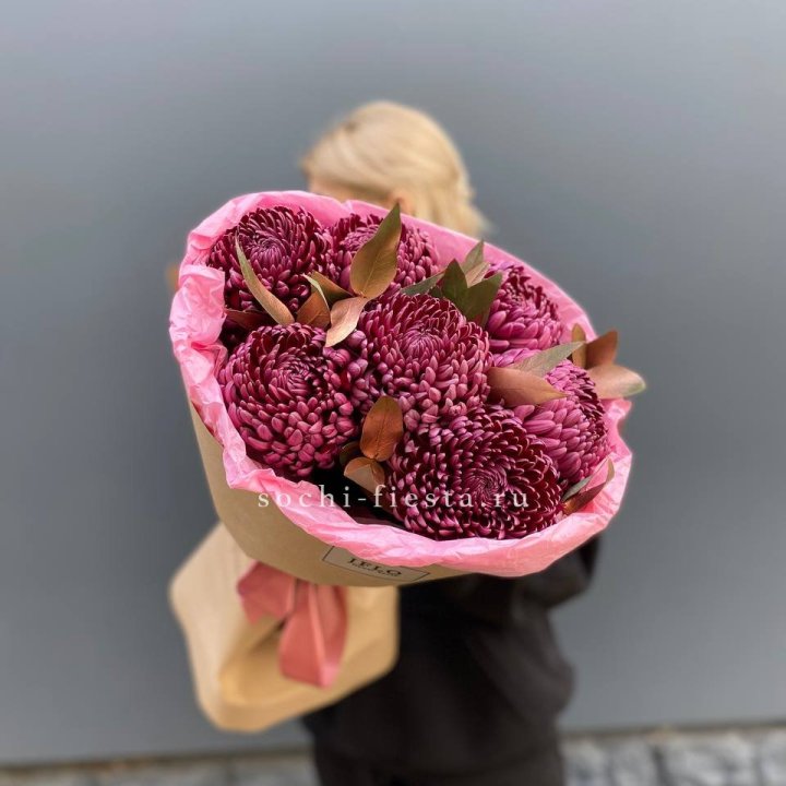 7 Хризантем Бигуди в золоте в Костроме