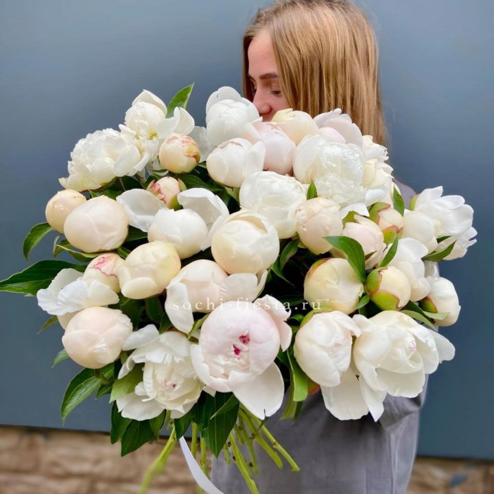 Охапка пионов в Костроме