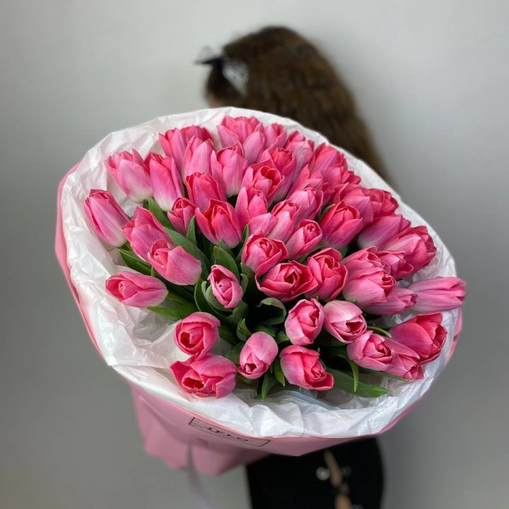 51 розовый тюльпан "Рози" в Костроме