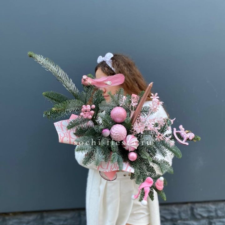 Композиция бокал розовый в Костроме