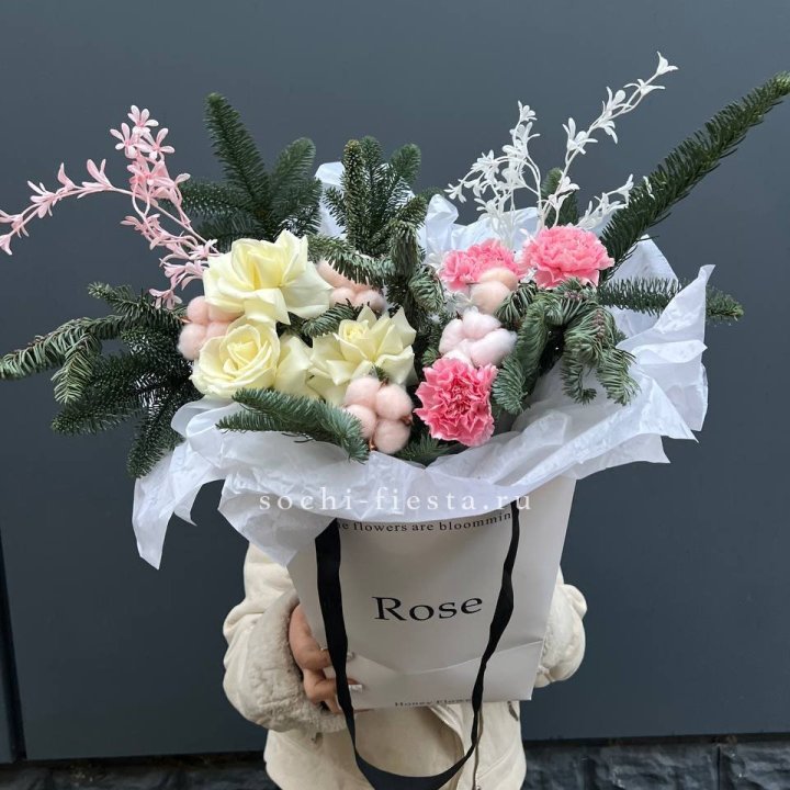Цветочная сумка с нобилисом в Костроме