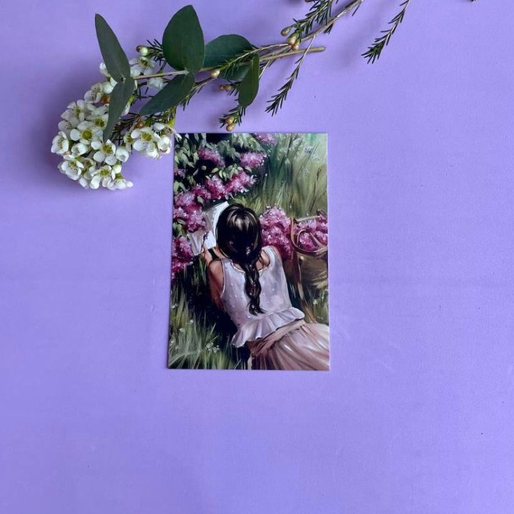 Открытка к букету "Среди пионов" в Костроме