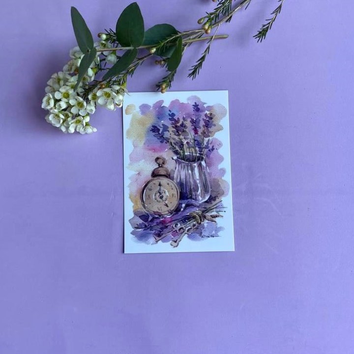 Открытка к букету "Часы" в Костроме