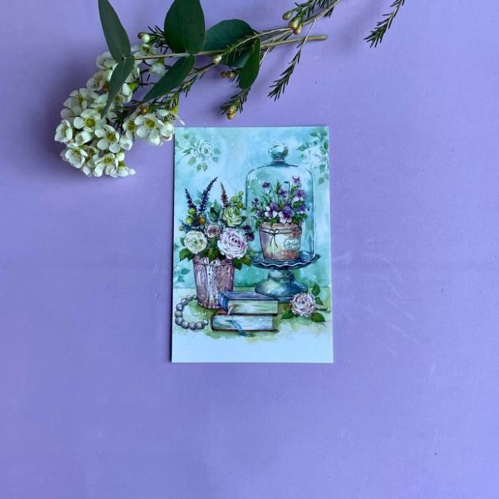 Открытка к букету "Книги" в Костроме