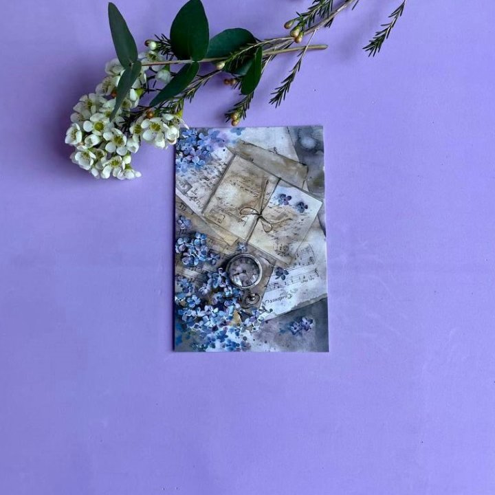 Открытка к букету "Время" в Костроме