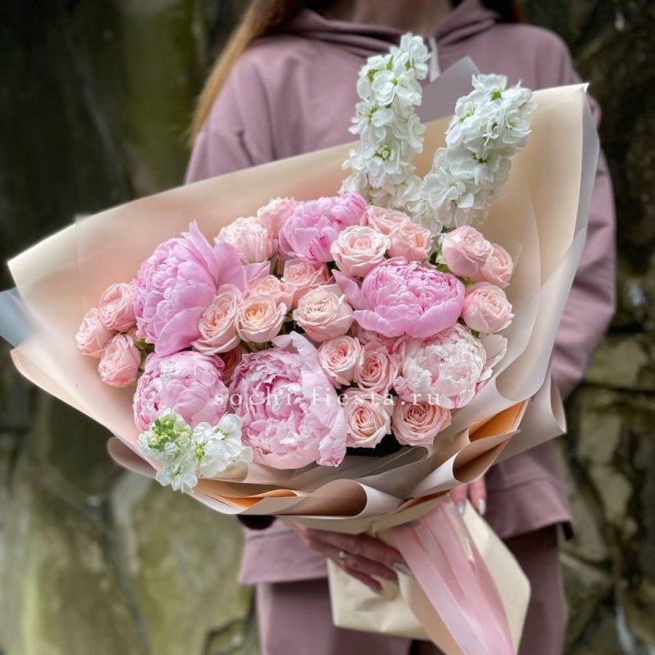 Букет с пионами №1 в Костроме