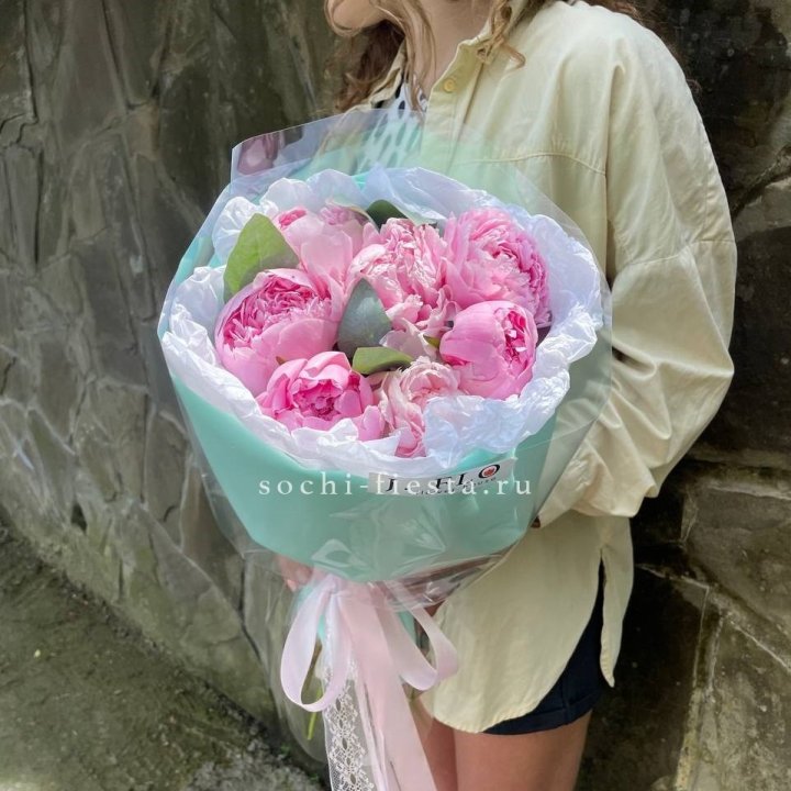 7 зефирных пионов в фоамиране в Костроме