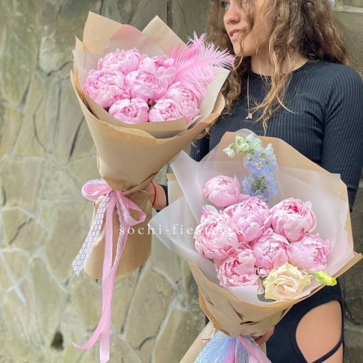 7 зефирных пионов  в Костроме