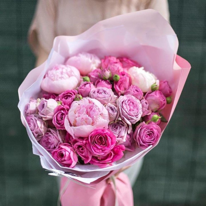 Букет с пионами "Леси" в Костроме