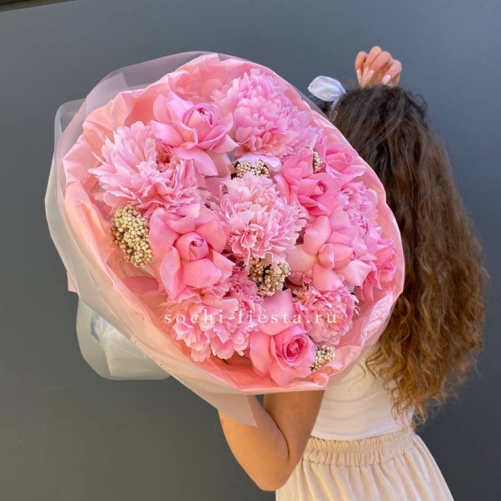  Букет с пионами "Пинки" в Костроме