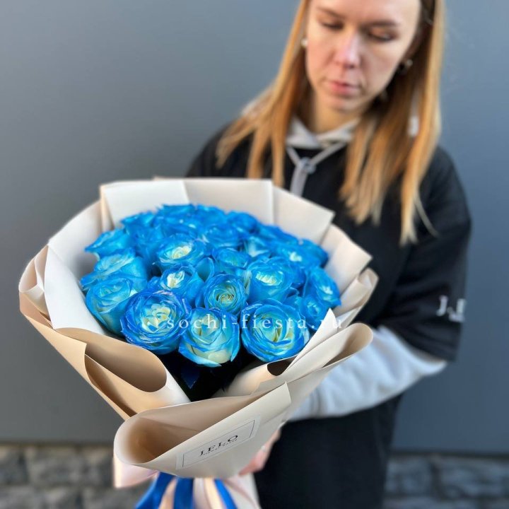 Букет синих роз блю логан в Костроме