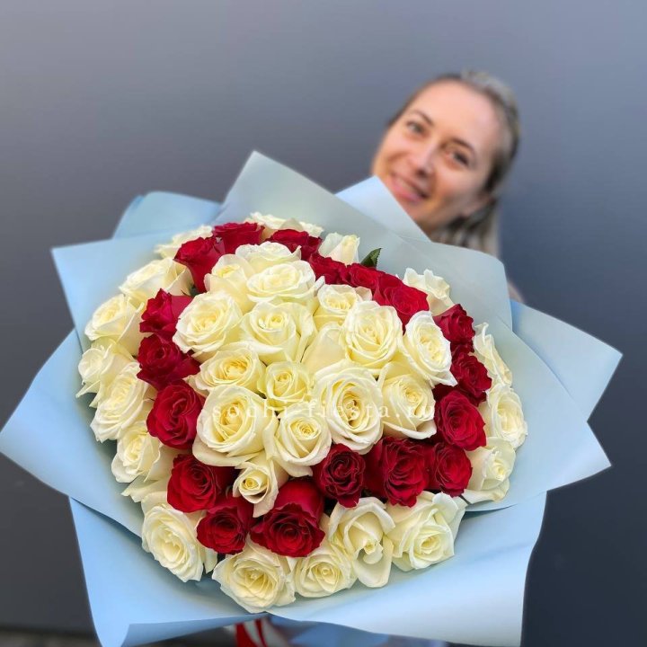 51 роза "Сердце" в Костроме