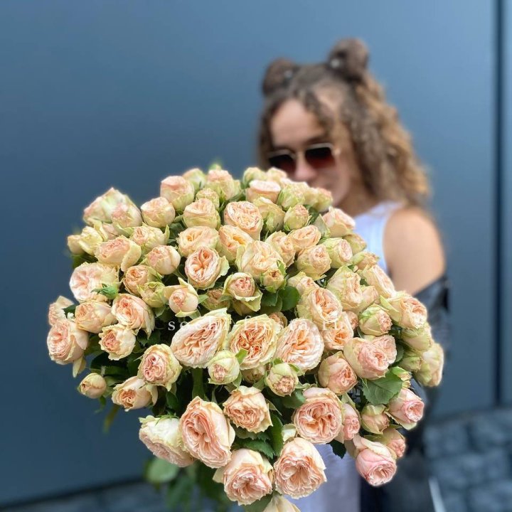 25 пионовидных роз в Костроме