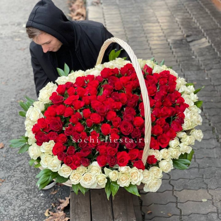 201  роза в корзине   в Костроме