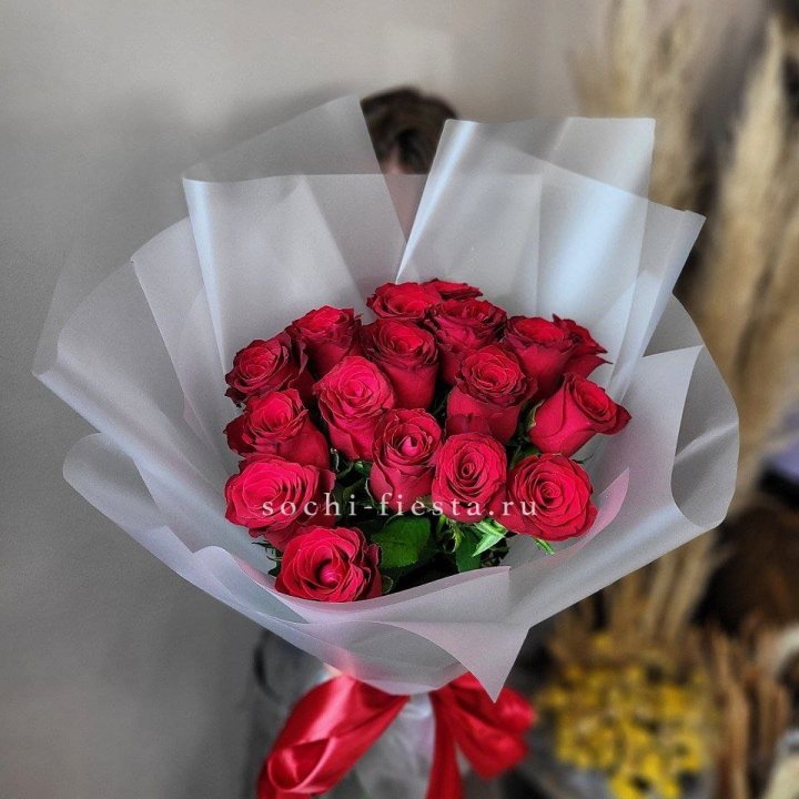 17 красных роз "Нет времени ждать" в Костроме