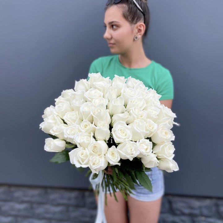51 белая роза в Костроме