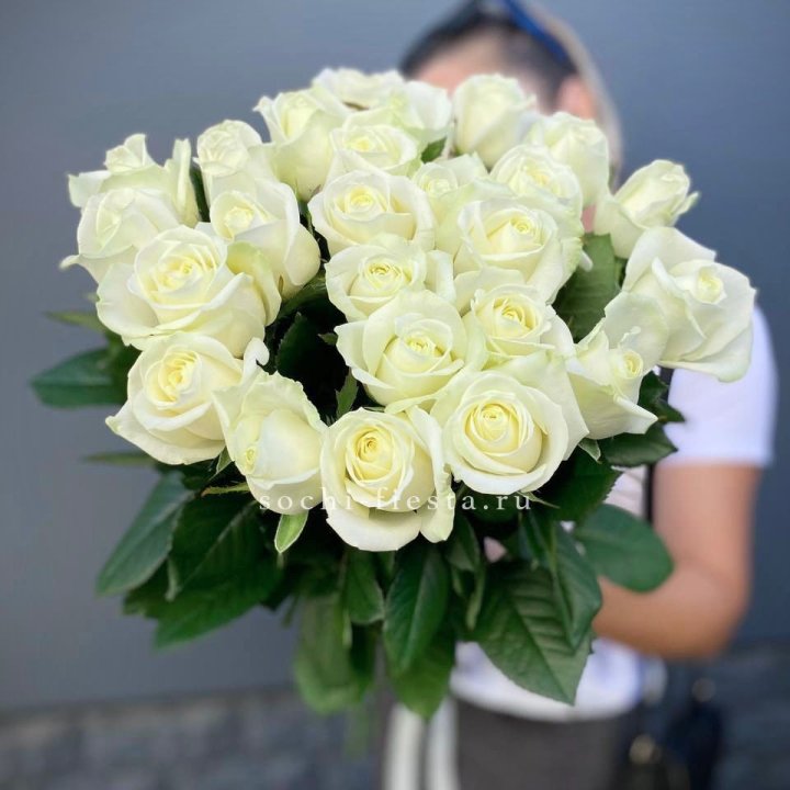 Голландские розы белые 25 в Костроме