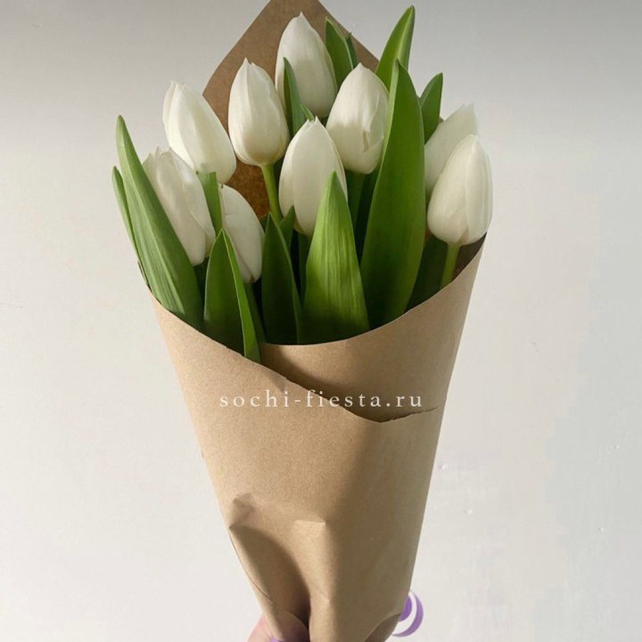 Букет белых тюльпанов в Костроме