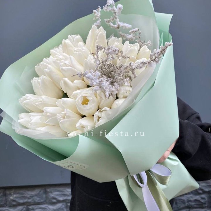 Букет белых тюльпанов "Бьянко" в Костроме