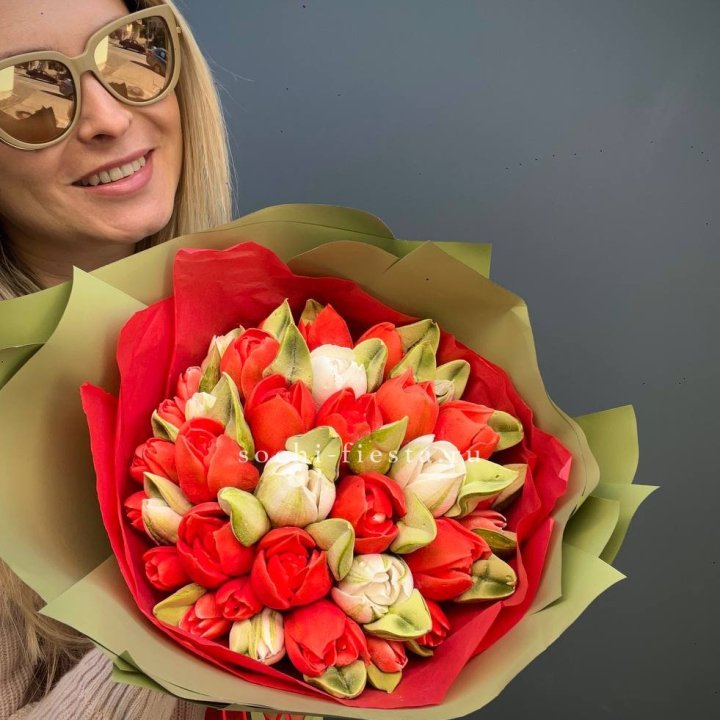 Зефирный букет из тюльпанов в Костроме